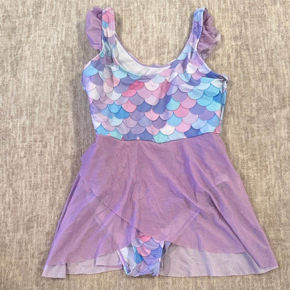 SHEIN Kids Swim One Piece in Purple and Blue